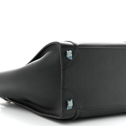Celine Drummed Calfskin Mini Luggage Black 9 of 10