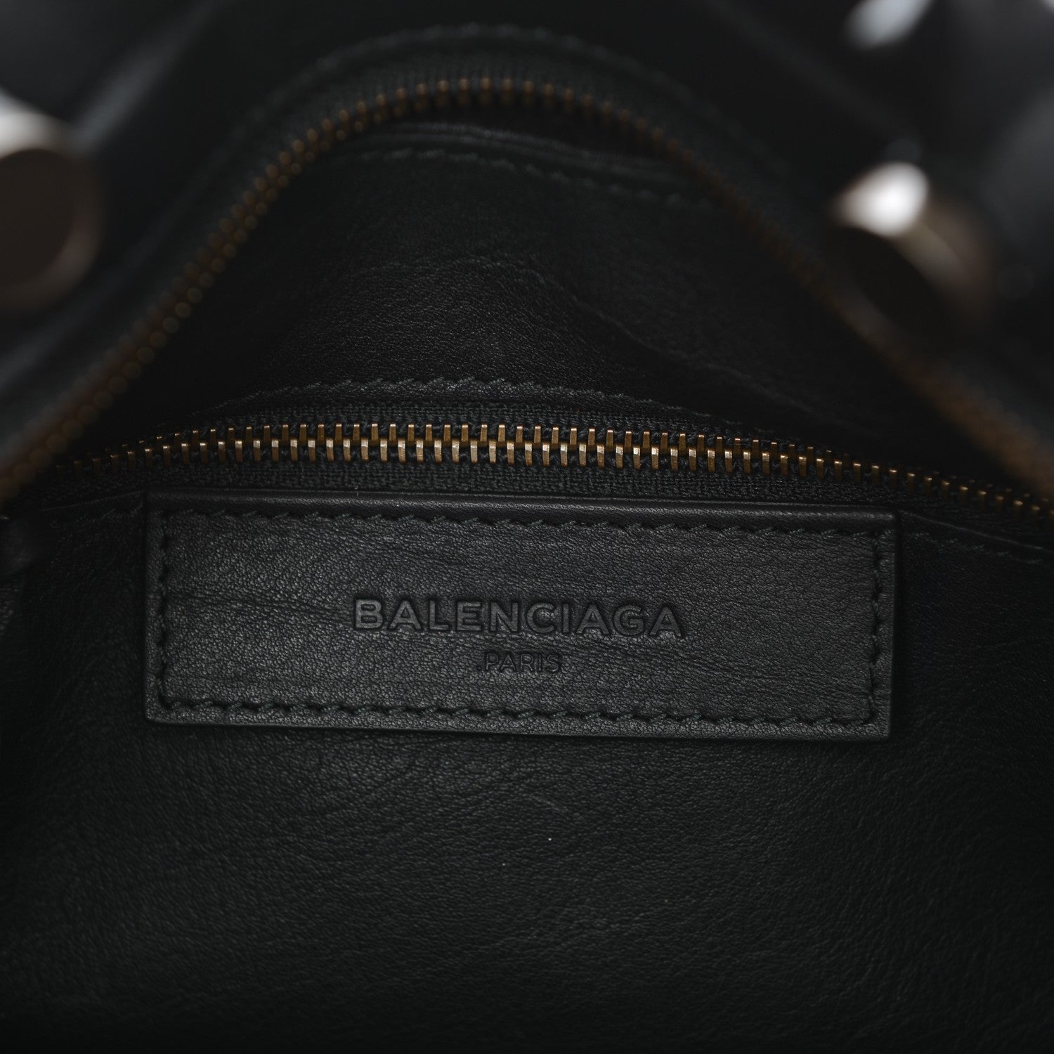 Balenciaga Veau Grana Blackout Hardware Perforated S City Black 6 of 7