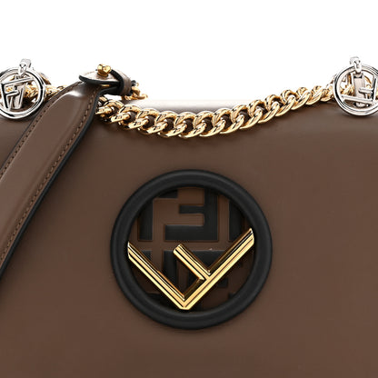 Fendi Vitello Century F is Fendi Bi-Color FF 1974 Embossed Small Kan I Shoulder Bag Maya Black 9 of 12
