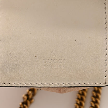 Gucci Calfskin Matelasse Mini GG Marmont 2.0 Bucket Bag White 6 of 10