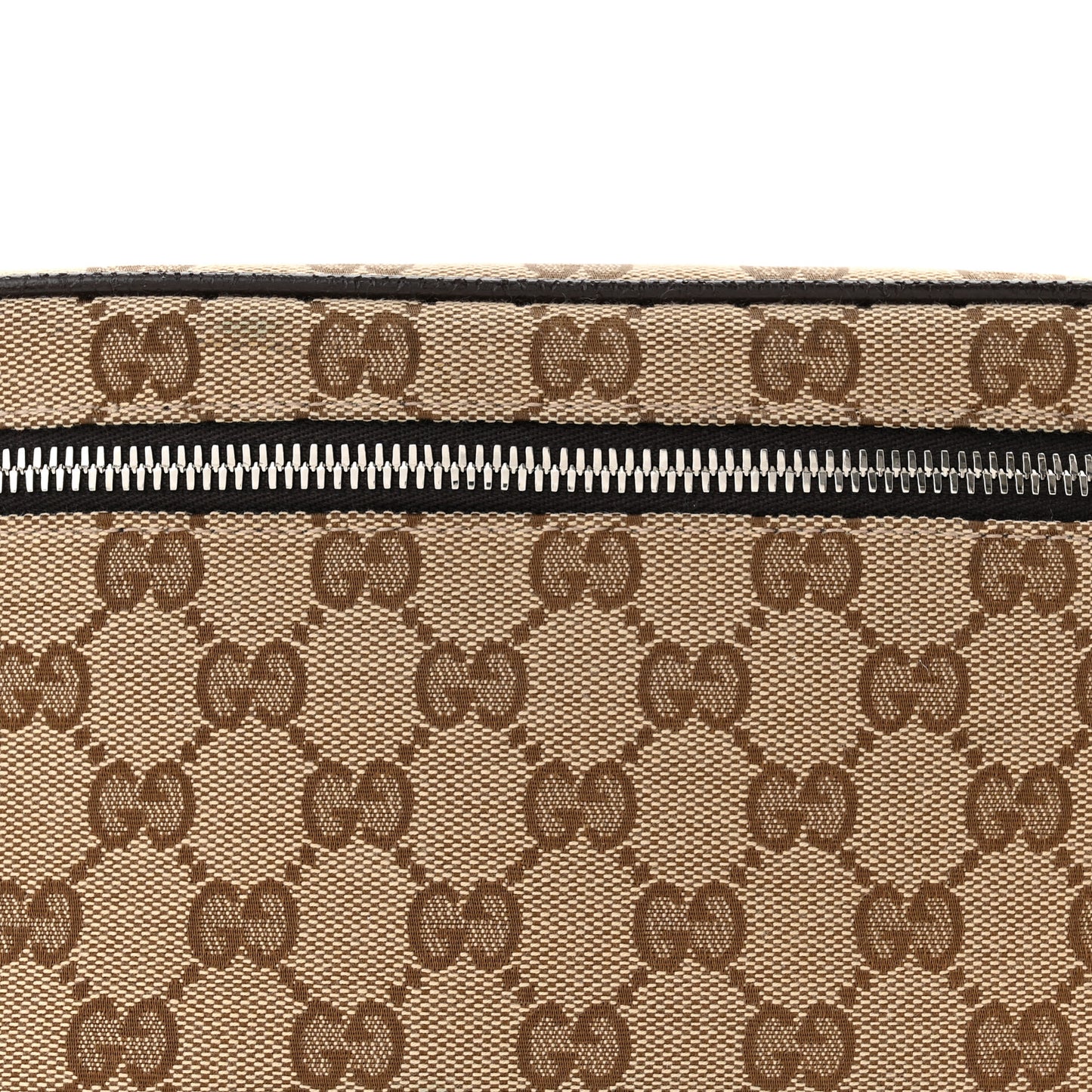 Monogram Dollar Calfskin Waist Pouch Beige Ebony Testa di Moro Marrone Scuro