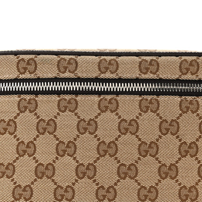 Gucci Monogram Dollar Calfskin Waist Pouch Beige Ebony Testa di Moro Marrone Scuro 7 of 9