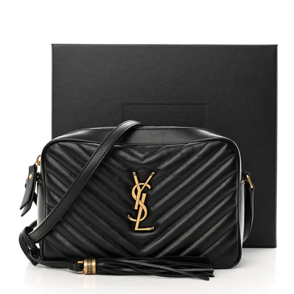 Saint Laurent Calfskin Matelasse Monogram Lou Camera Bag Black 14 of 14