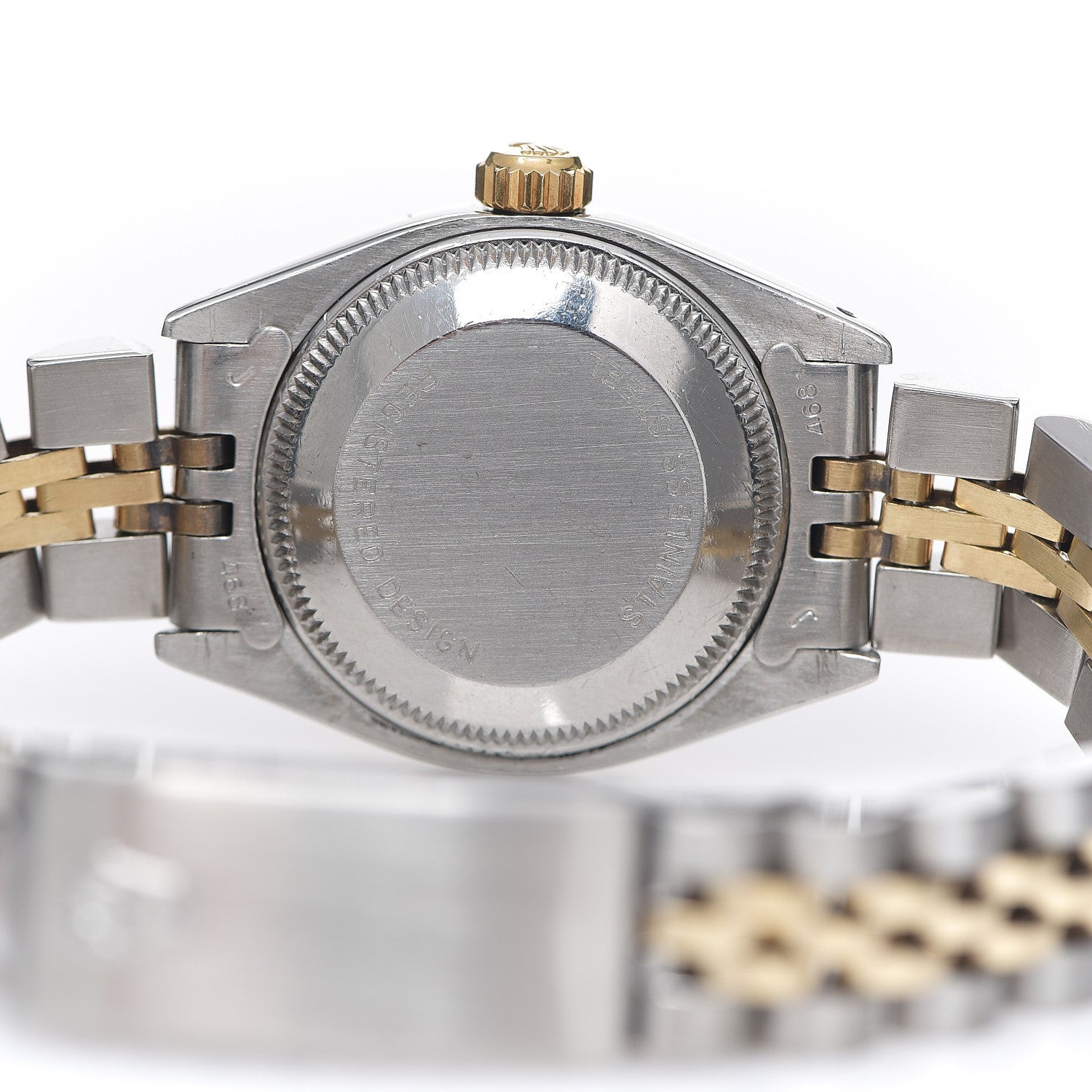 Rolex Stainless Steel 18K Yellow Gold 26mm Oyster Perpetual Date Watch Champagne 69173 4 of 5