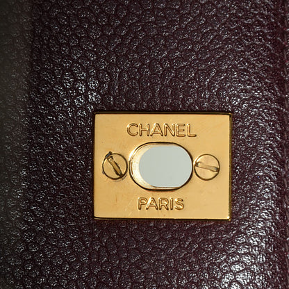 Chanel Caviar Quilted Jumbo Kelly Flap Burgundy 6 of 7