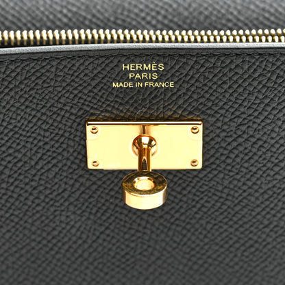Hermes Epsom Kelly Wallet To Go Black 6 of 12
