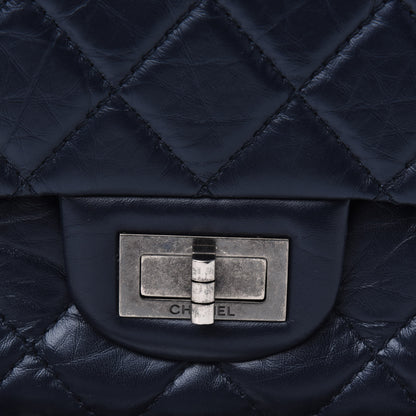 Chanel Aged Calfskin Quilted 2.55 Reissue 227 Flap Navy Blue 11 of 12