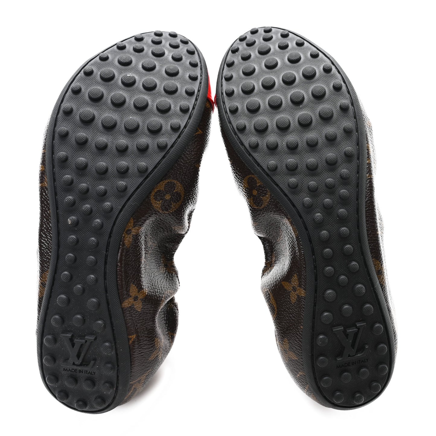 Monogram Patent Flirty Ballerina Flats 38.5 Coquelicot