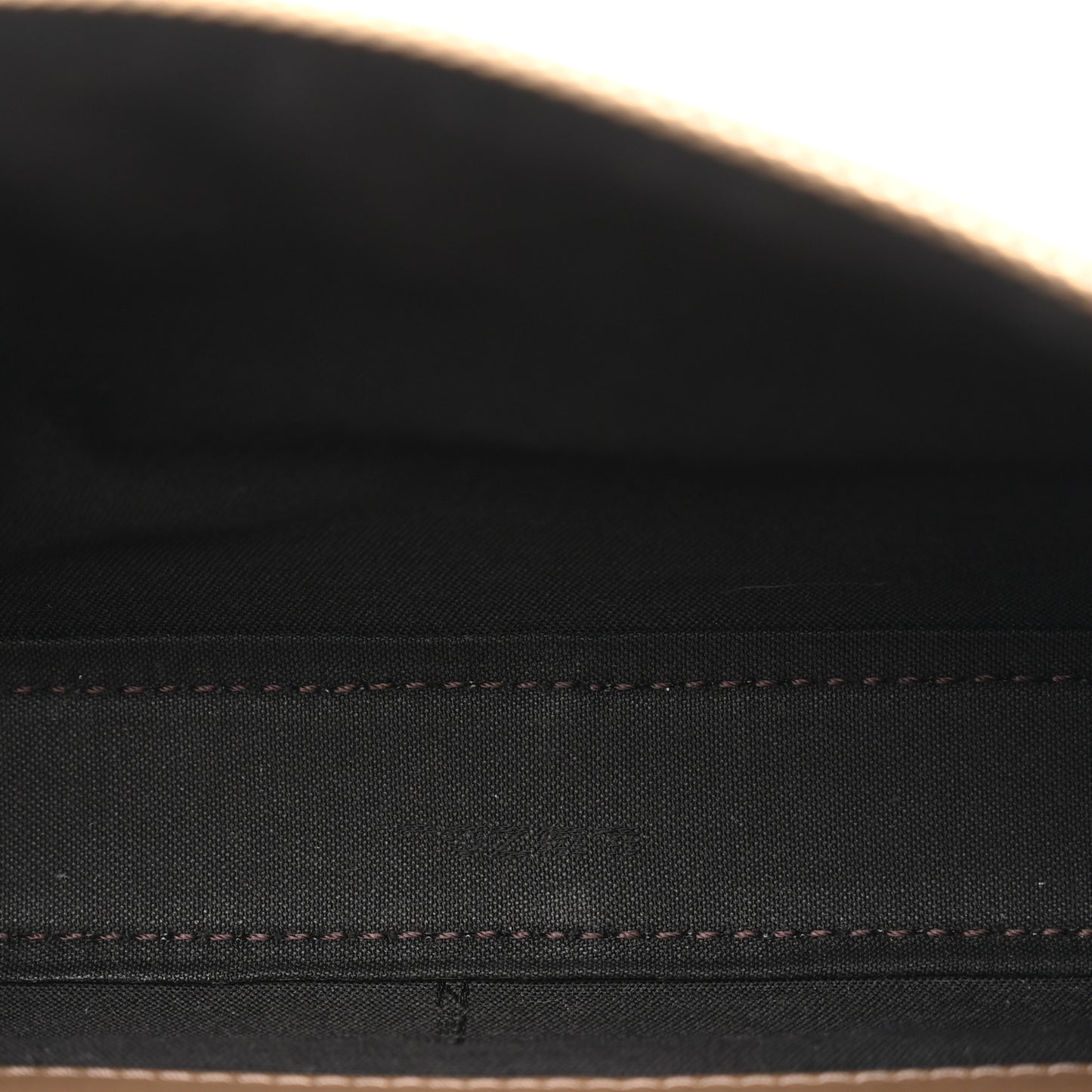 Fabric Jacquard Vitello Grace FF 1974 Baguette Pouch Tobacco Moro Sand