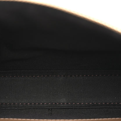 Fendi Fabric Jacquard Vitello Grace FF 1974 Baguette Pouch Tobacco Moro Sand 5 of 10