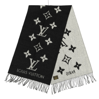 Louis Vuitton Cashmere Monogram Reykjavik Scarf Black 2 of 3