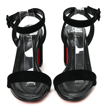 Christian Louboutin Veau Velours Miss Sabina 85 Sandals 41 Black 3 of 9