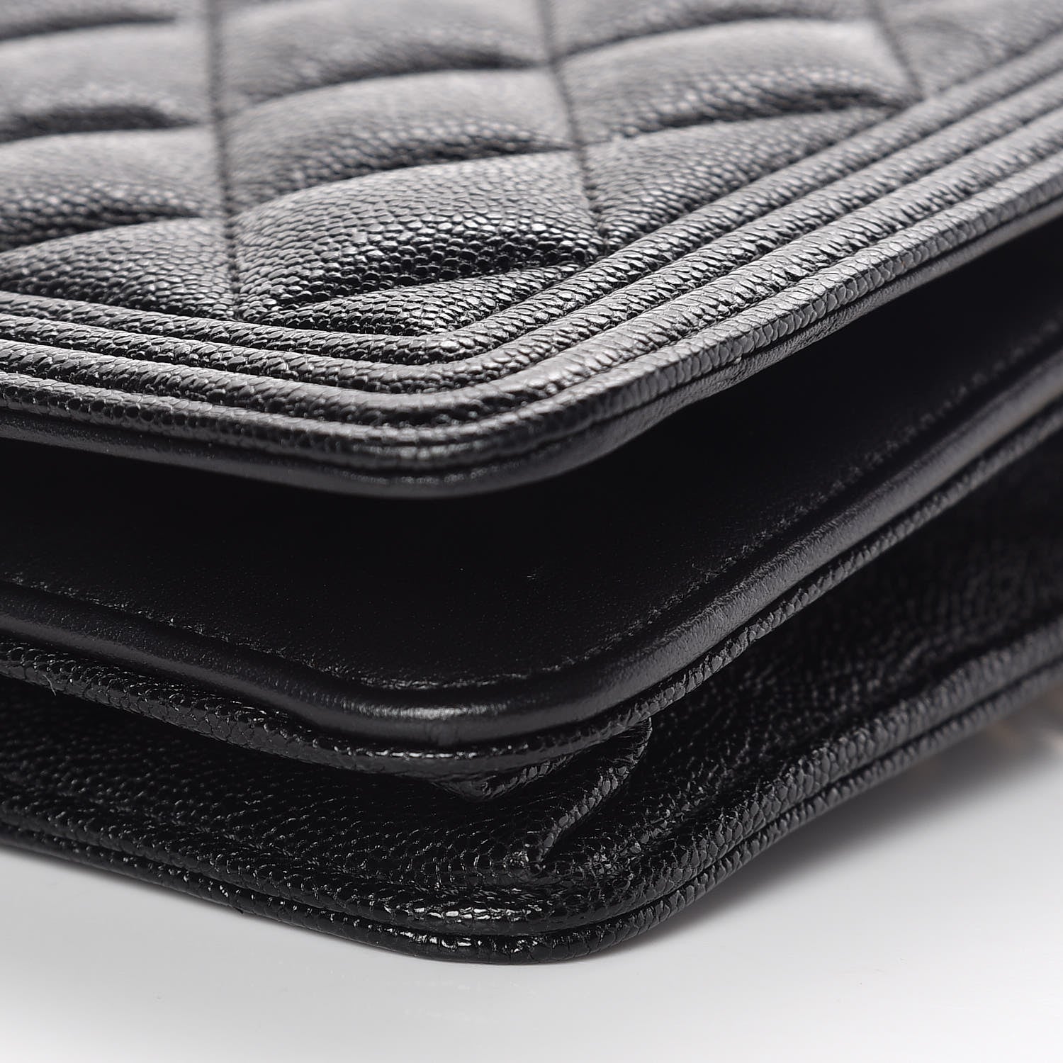 Chanel Caviar Quilted Boy Wallet On Chain WOC Black 14 of 15