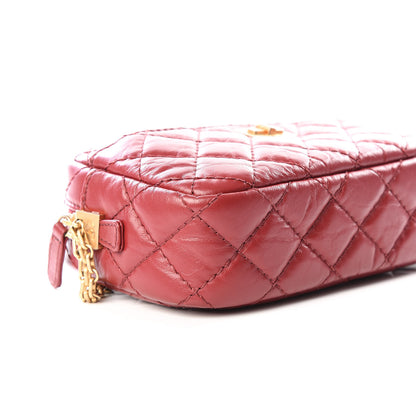Chanel Aged Calfskin Quilted Mini Reissue Camera Case Red 5 of 9