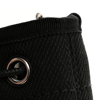 Chanel Canvas Deauville Drawstring Bucket Bag Black 14 of 15