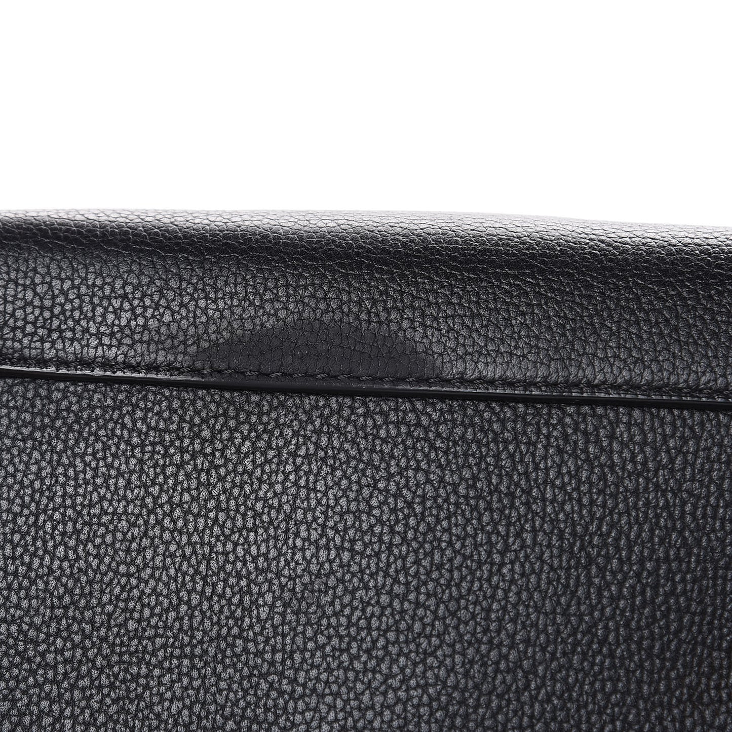 Grained Calfskin Large Milla Tote Black