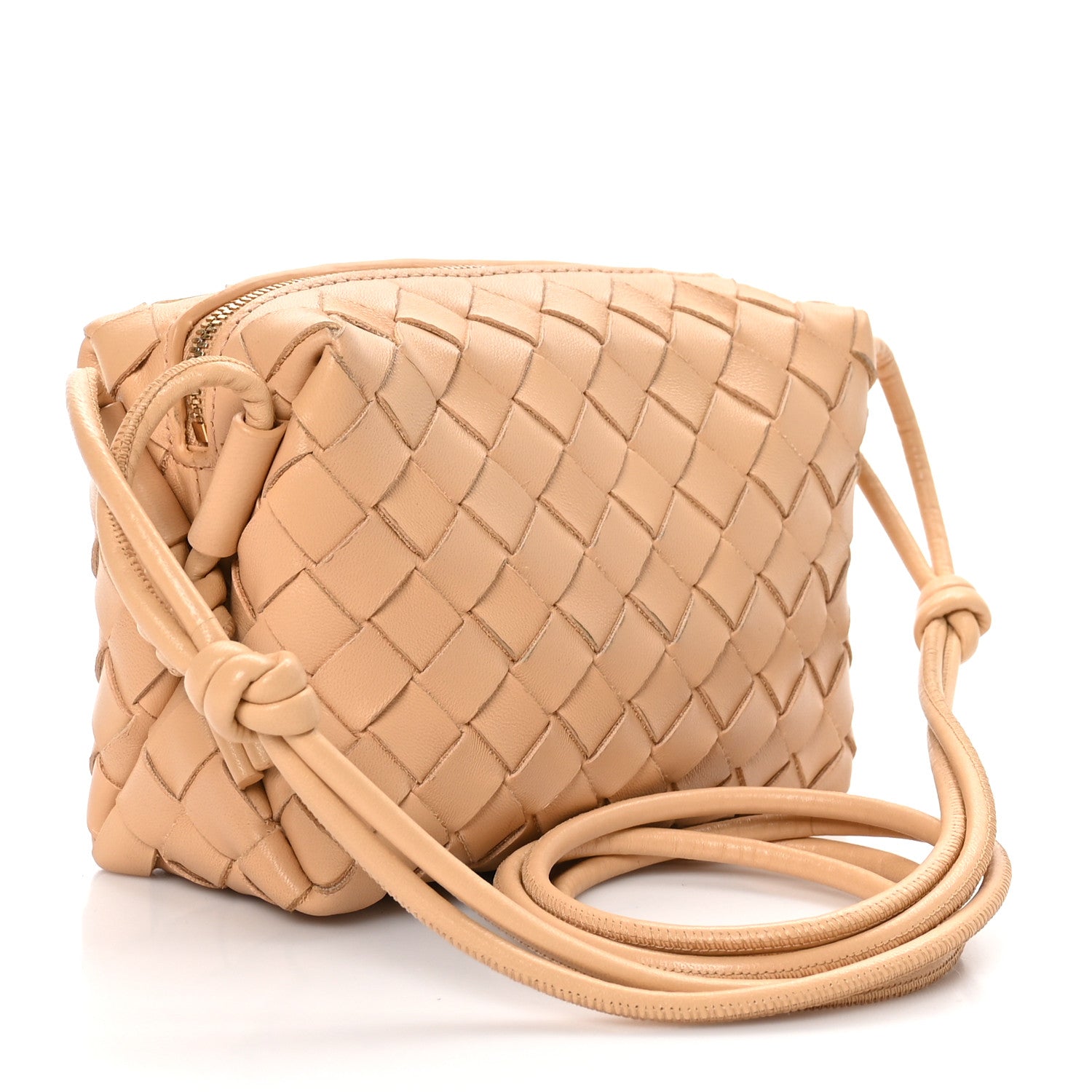 Bottega Veneta Nappa Intrecciato Mini Loop Camera Bag Almond 3 of 9