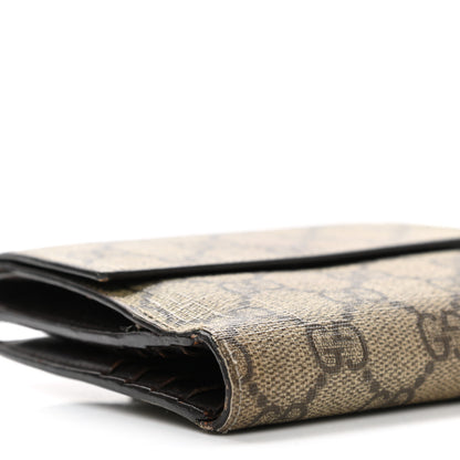 Gucci GG Plus Monogram Ladies GG French Flap Wallet Beige Ebony Cocoa 9 of 11