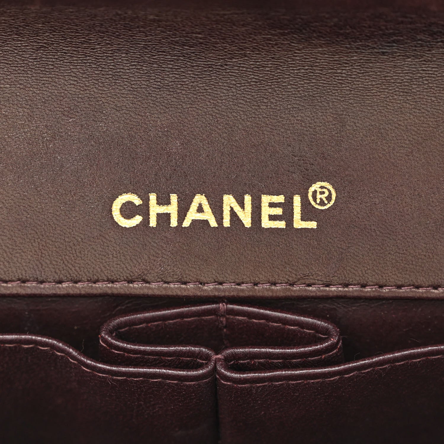 CHANEL ブラウンレザー ケース Chanel Mini Rectangular Top Handle Flap Bag Brown Shiny Calfskin Gold