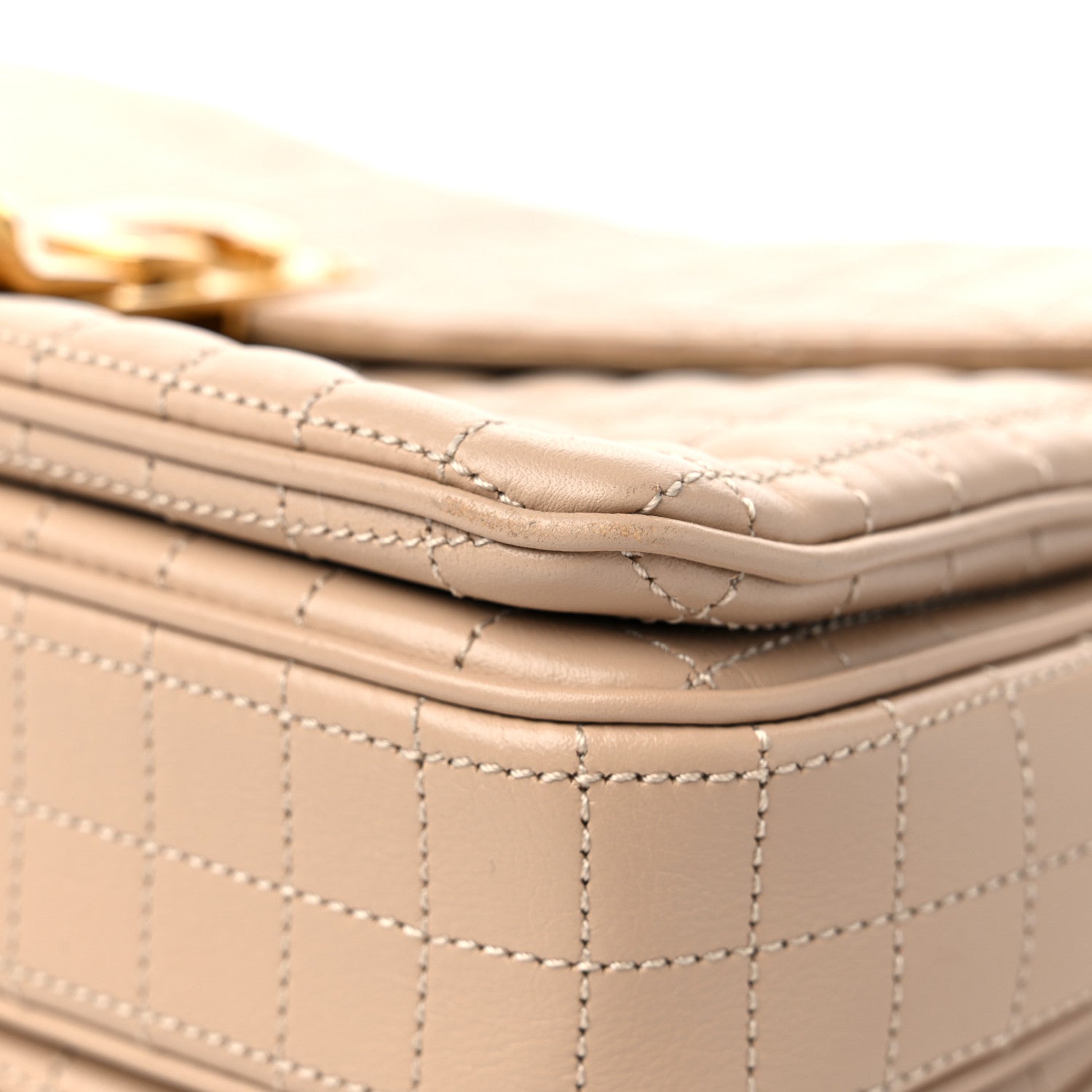 Celine Calfskin Quilted Medium C Bag Beige 9 of 16