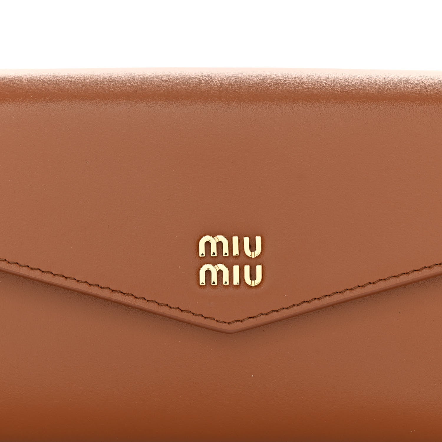 Miu Miu Nappa Wallet On Strap Cognac Orange 7 of 9