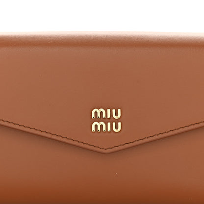 Miu Miu Nappa Wallet On Strap Cognac Orange 7 of 9