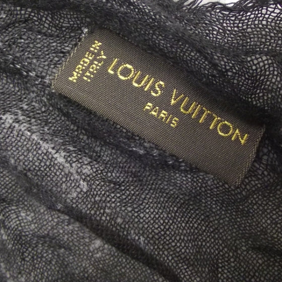 Louis Vuitton Cashmere and Silk Damier Etole Black 5 of 7