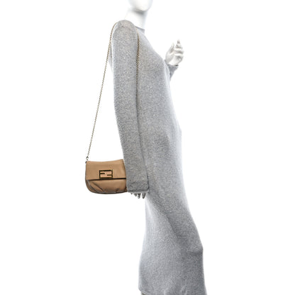 Fendi Vitello Flamingo Enamel Fendista Pouchette Crossbody Beige 2 of 10