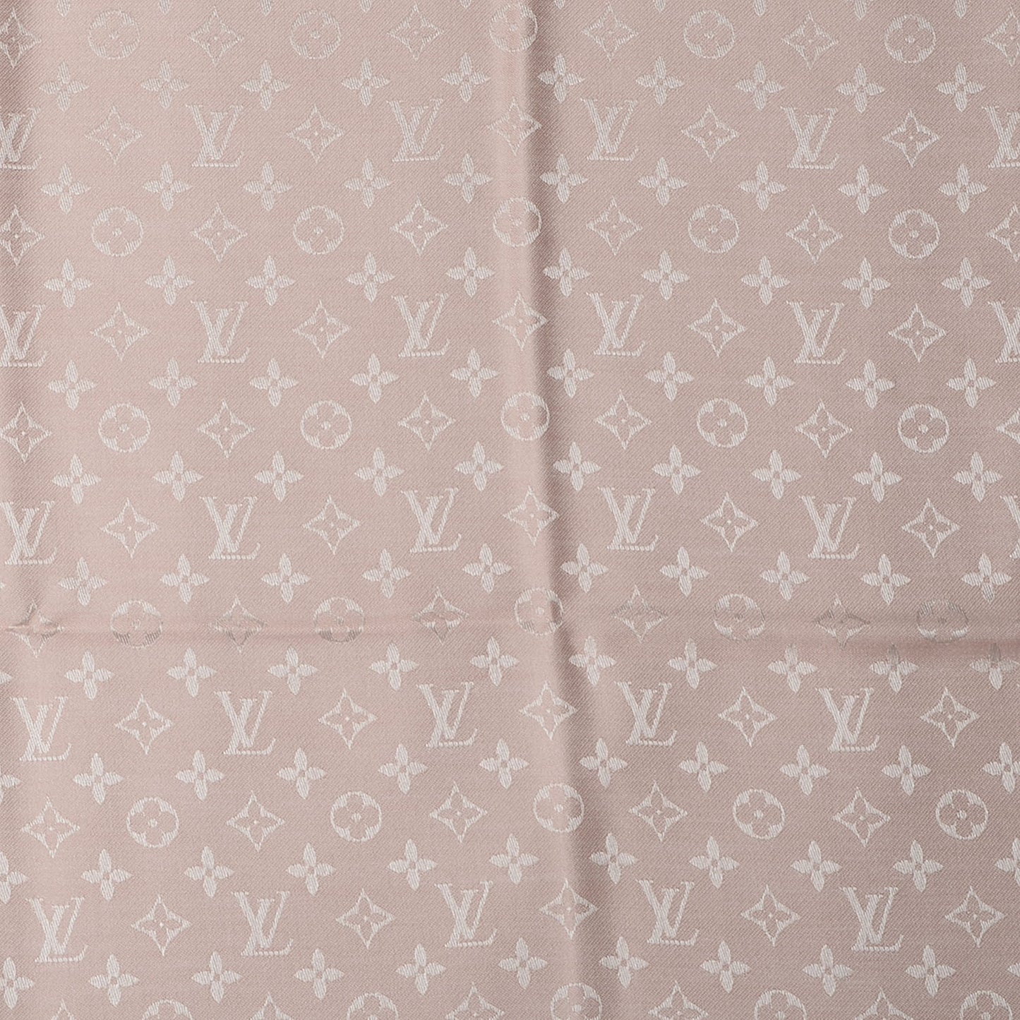 Silk Wool Monogram Denim Shawl Rose