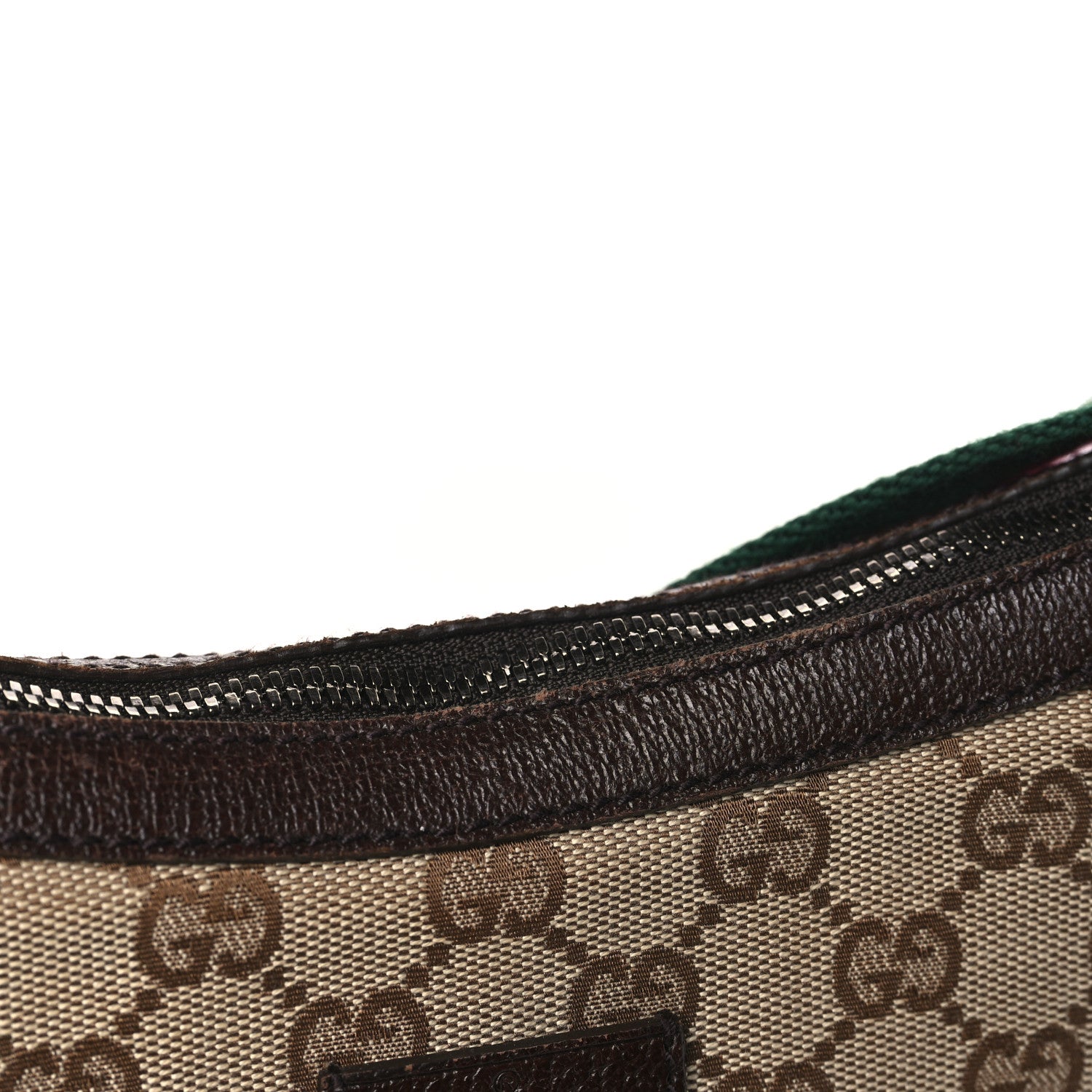 Gucci Monogram Web Medium Half Moon Hobo Dark Brown 11 of 11
