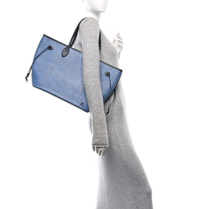 Louis Vuitton Epi Neverfull MM Denim Light 3 of 10