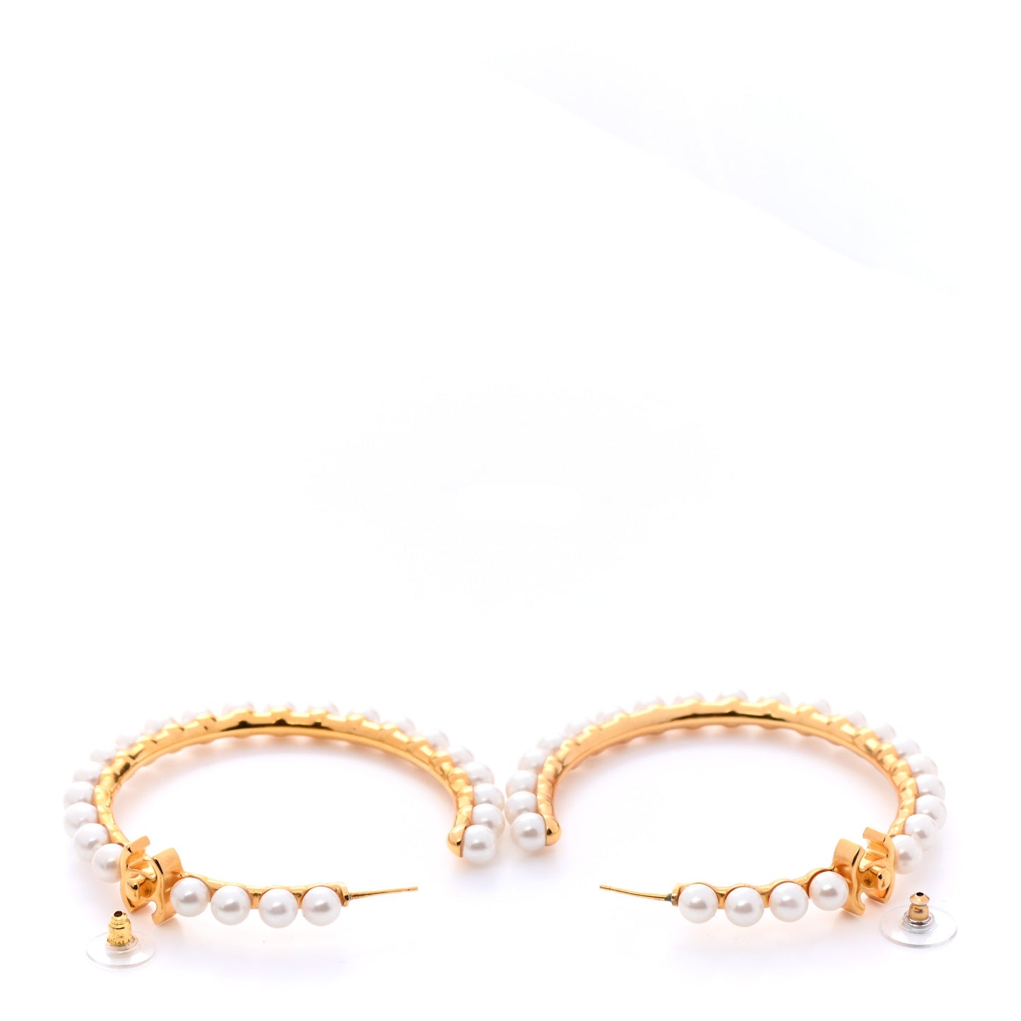 Pearl CC More Is More Hoop Earrings Gold