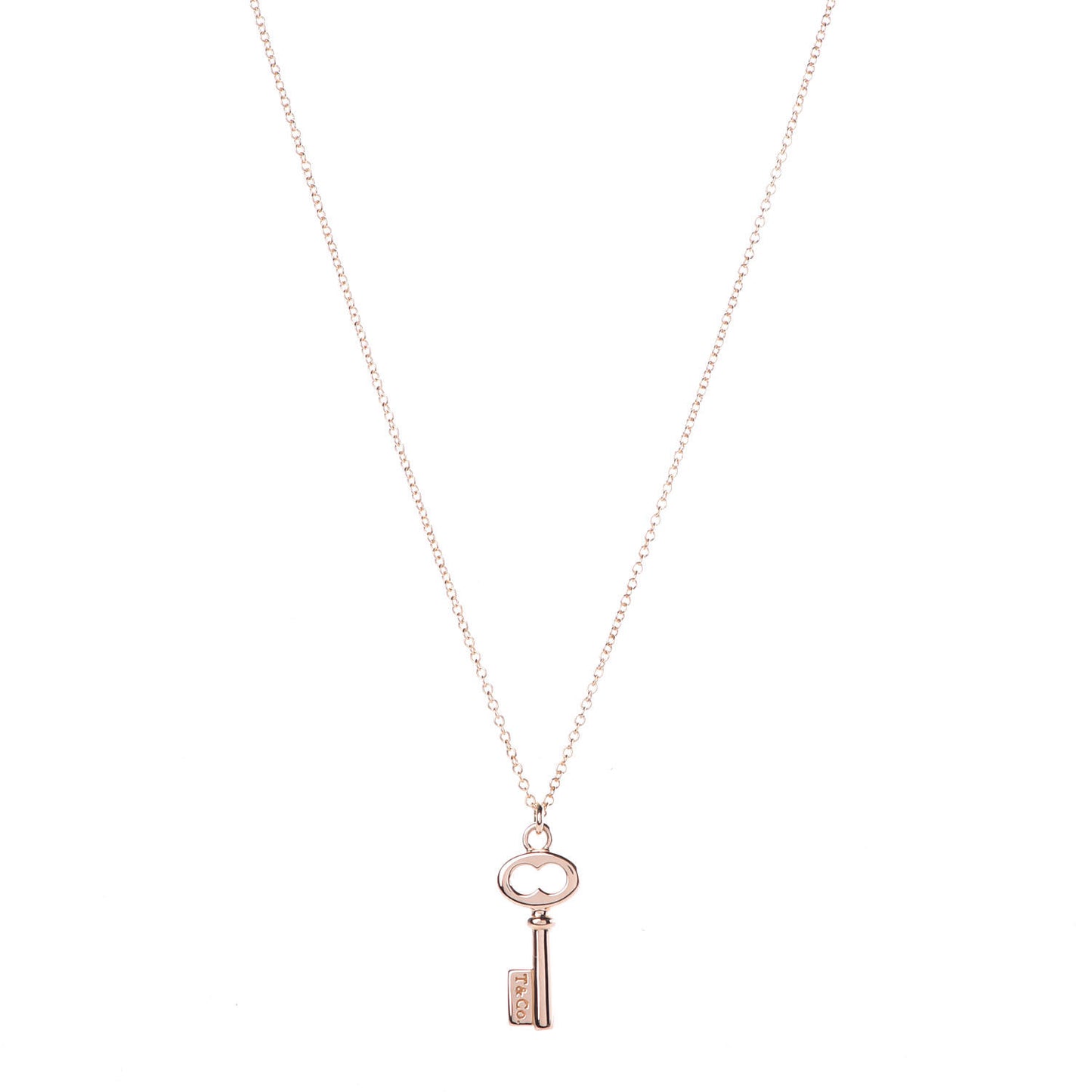 18K Rose Gold Mini Key Pendant Necklace