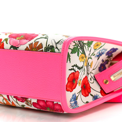 Gucci Canvas Medium Flora Tote Fuchsia 11 of 12