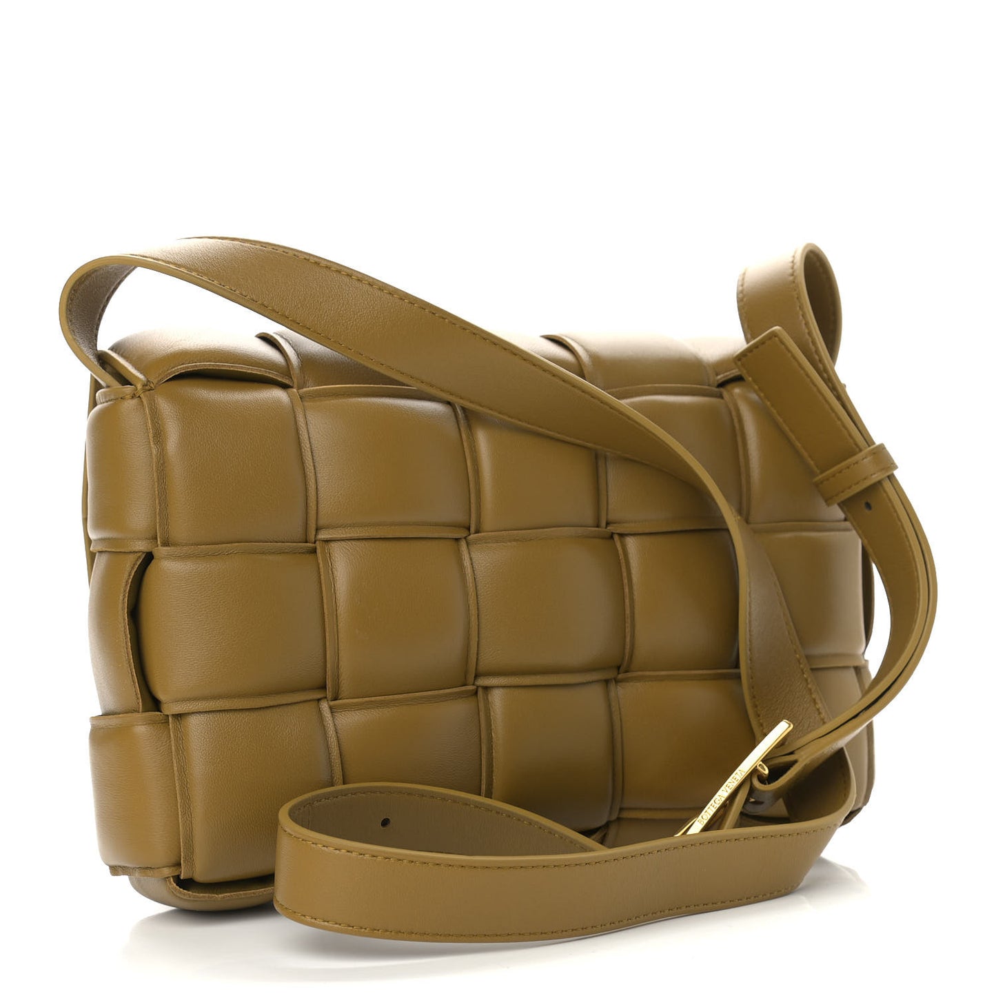 Nappa Maxi Intreccio Padded Cassette Crossbody Bag Acorn