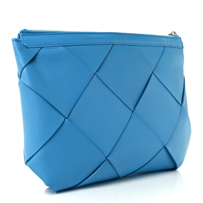 Bottega Veneta Nappa Maxi Blown Up Intrecciato Pouch Clutch Swimming Pool 3 of 13