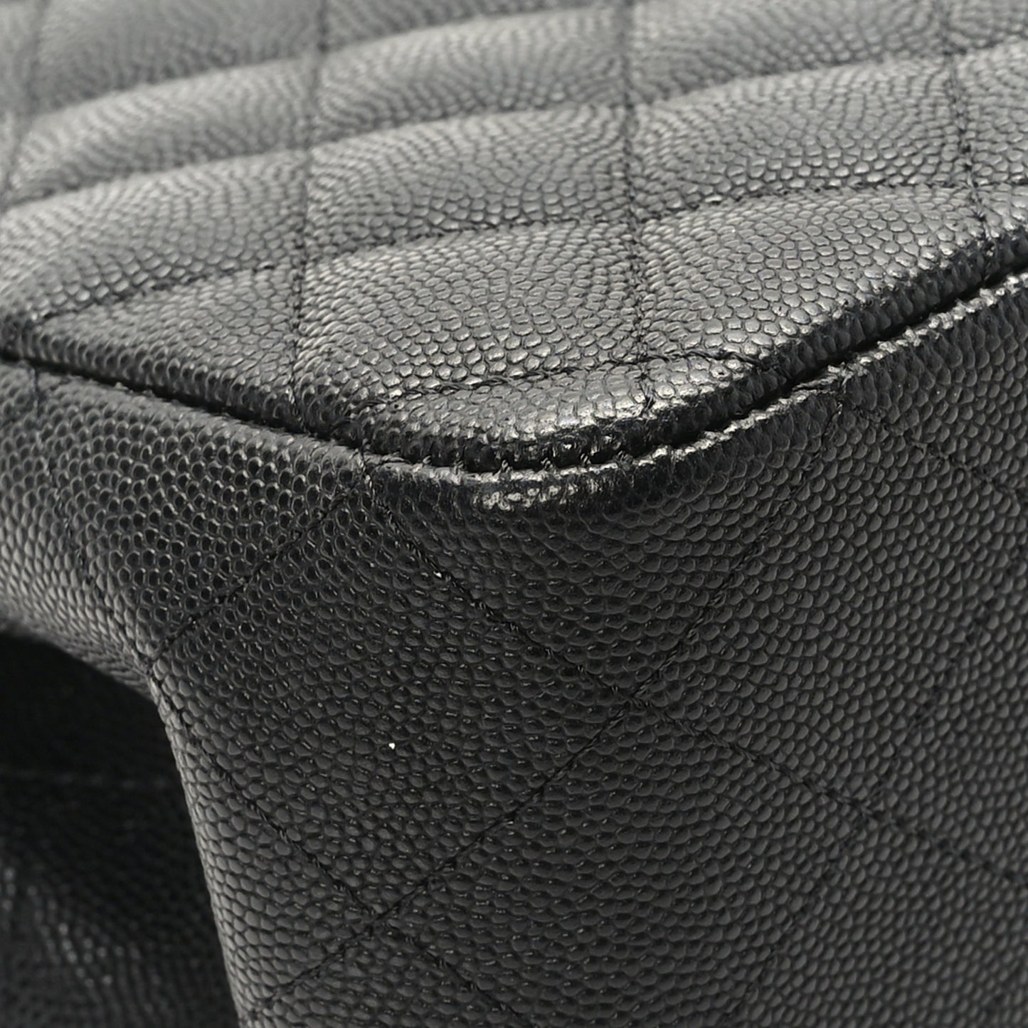 Caviar Quilted Mini Bucket Bag Black