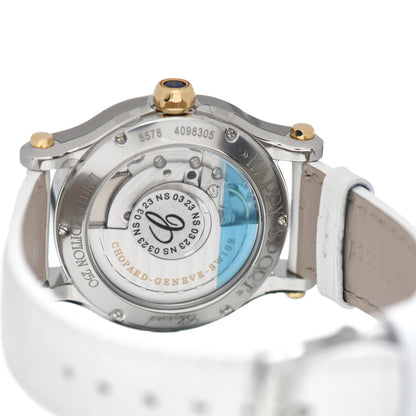Chopard Stainless Steel 18K Yellow Gold Alligator Diamond Bezel 36mm Happy Sport Cannes Palm Automatic Watch 4 of 5