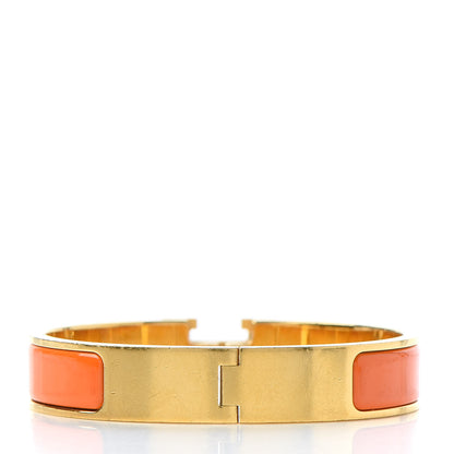 Hermes Enamel Narrow Clic Clac H Bracelet PM Orange 3 of 6