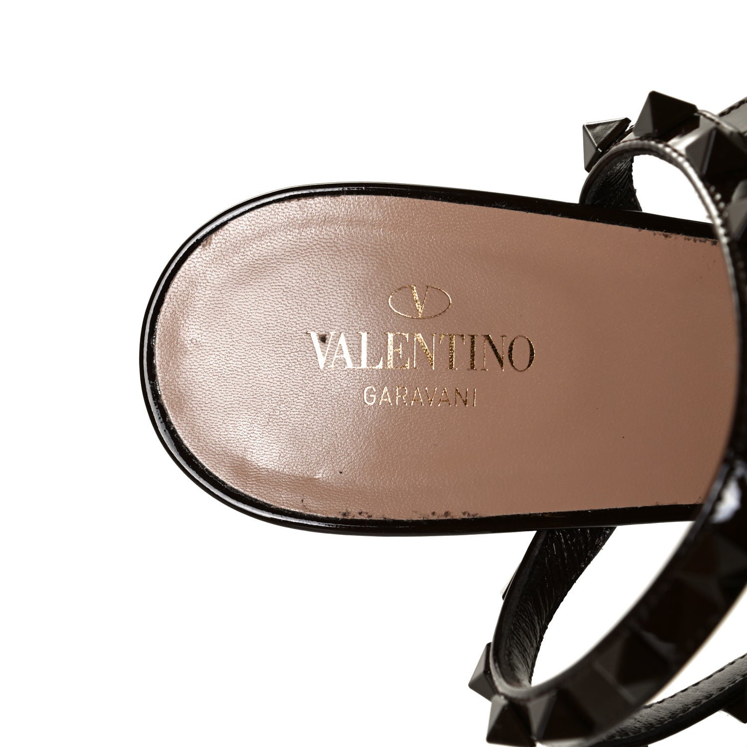 Valentino Garavani Patent Monochrome Rockstud Ankle Strap 65mm Pumps 39 Fondant 8 of 8