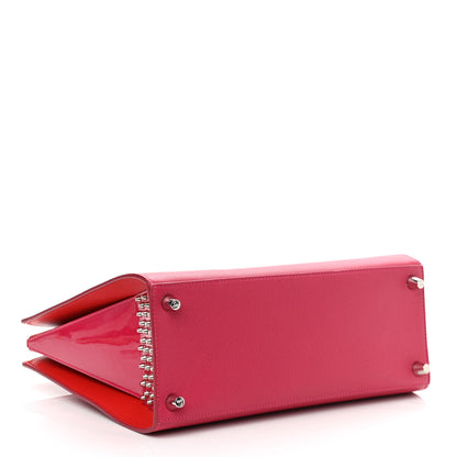 Christian Louboutin Calfskin Empire Patent Studded Medium Paloma Loulou 4 of 16