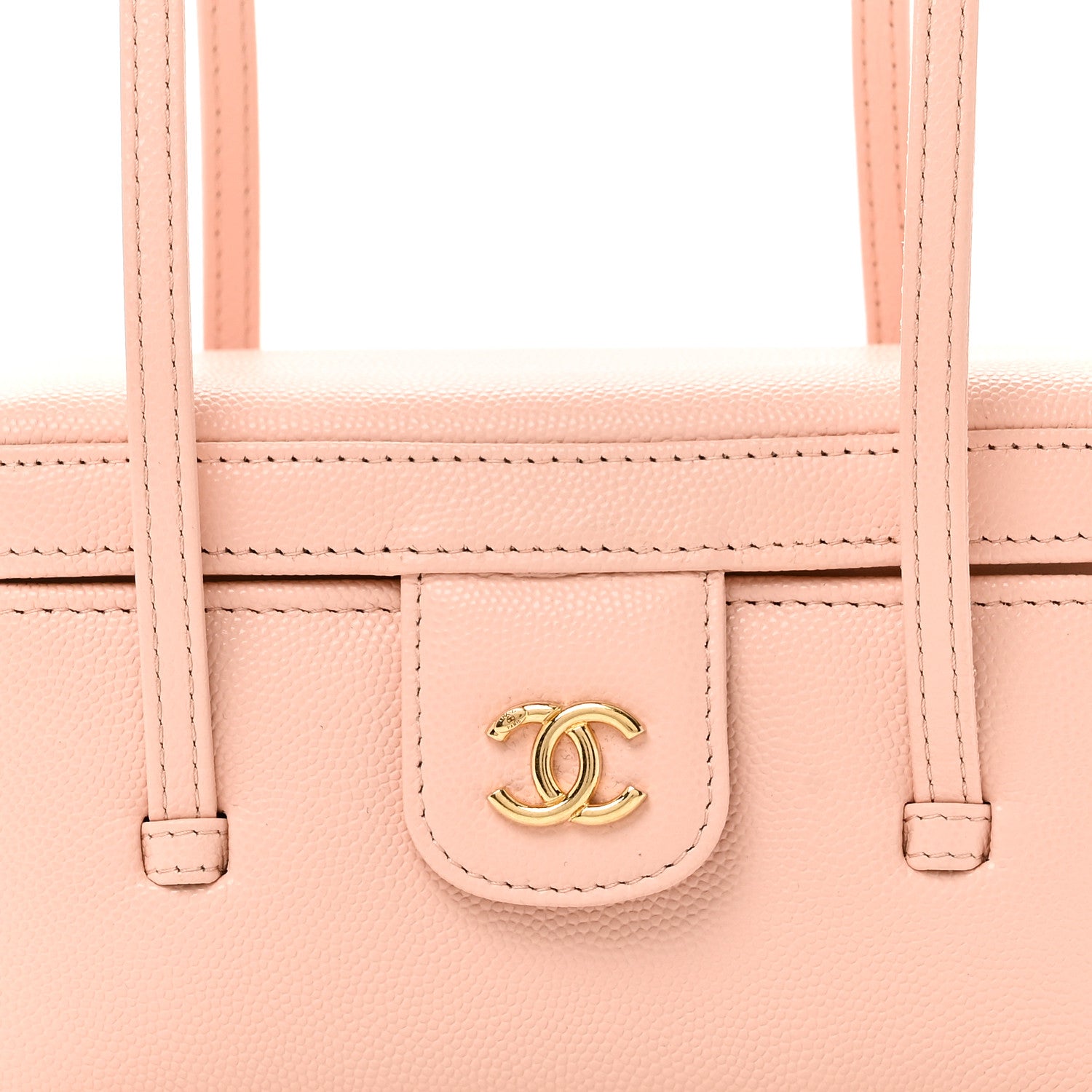 Chanel Shiny Caviar Preppy Coco Long Vanity With Strap Light Pink 9 of 12