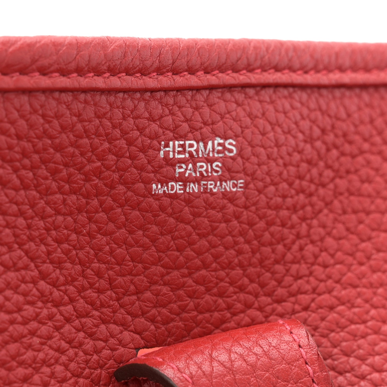 Hermes Taurillon Clemence Evelyne III PM Rouge Casaque 6 of 11