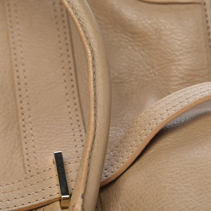 Burberry Grainy Calfskin Top Handle Bag Beige 10 of 19