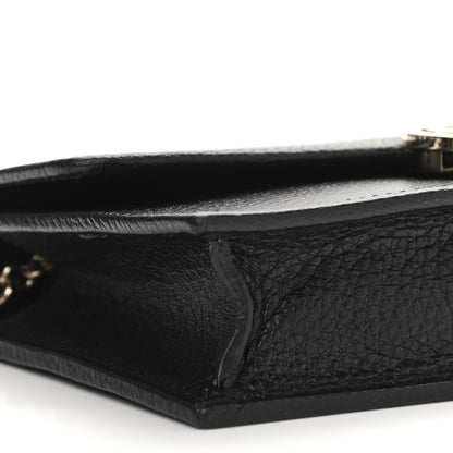 Gucci Dollar Calfskin Interlocking G Chain Wallet Black 8 of 9