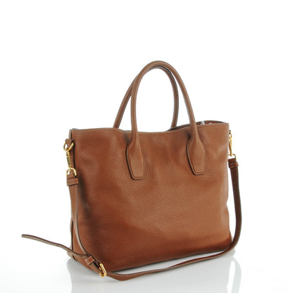Prada Vitello Daino Tote Brandy 3 of 8