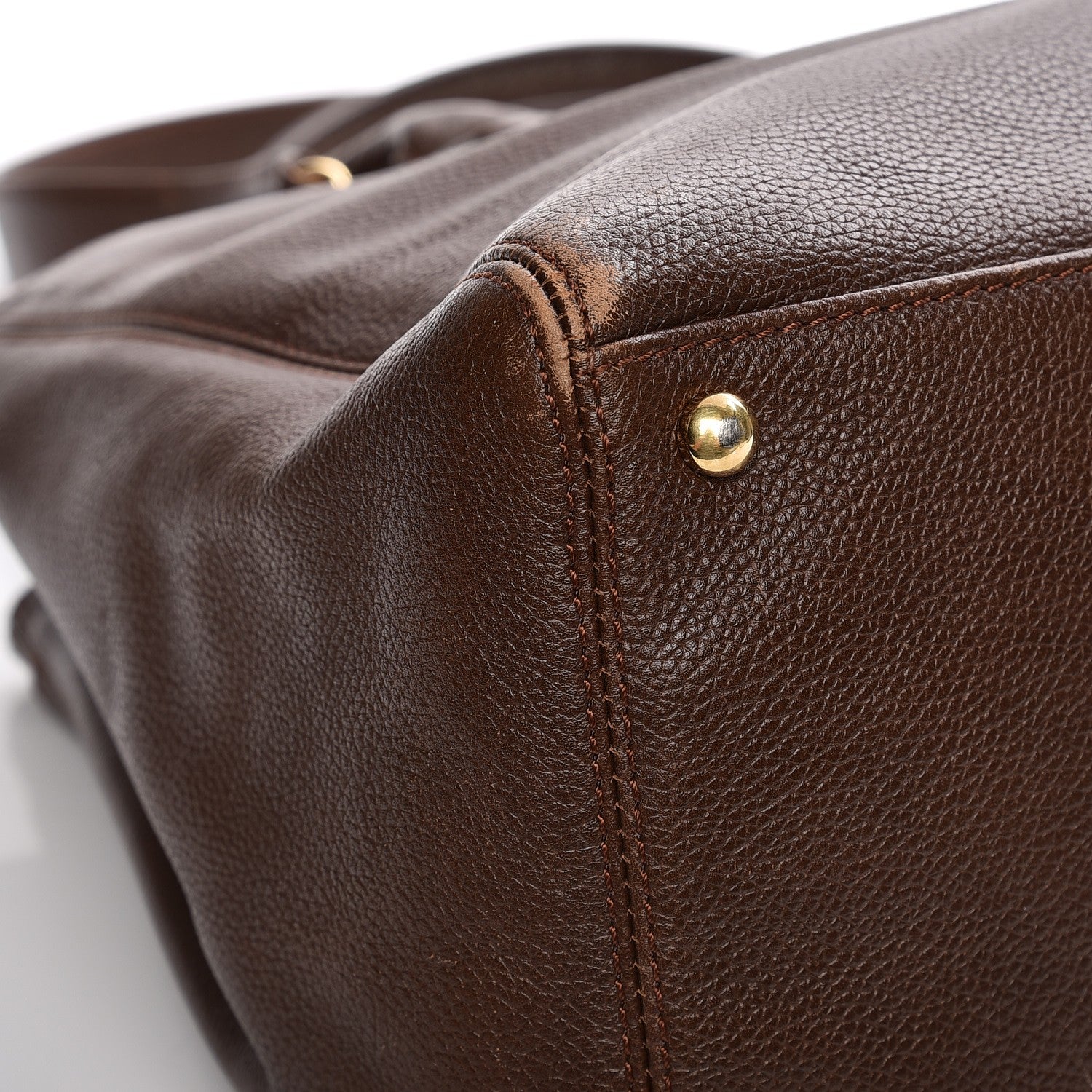 Chanel Calfskin Cerf Executive Shopper Tote Brown 15 of 16