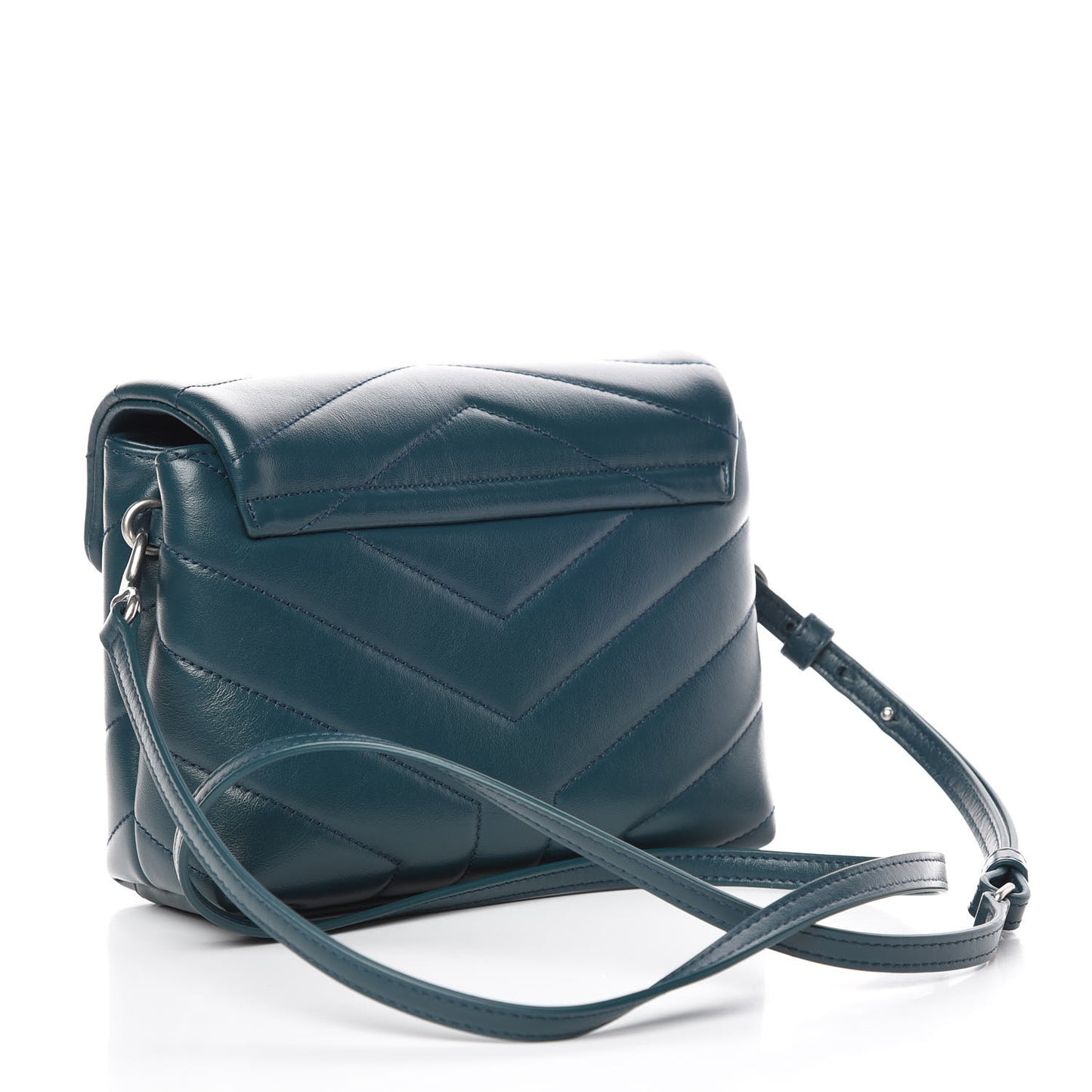 Calfskin Y Quilted Monogram Toy Loulou Satchel Dark Turquoise