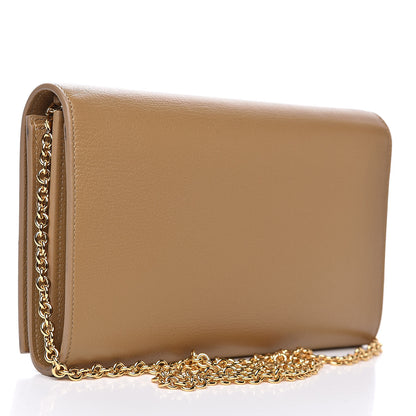 Saint Laurent Calfskin Belle de Jour Chain Clutch Beige 3 of 11