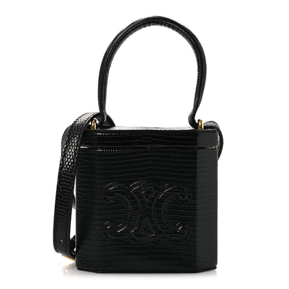 Celine Lizard  Triomphe Mini Vanity Case Black 1 of 11